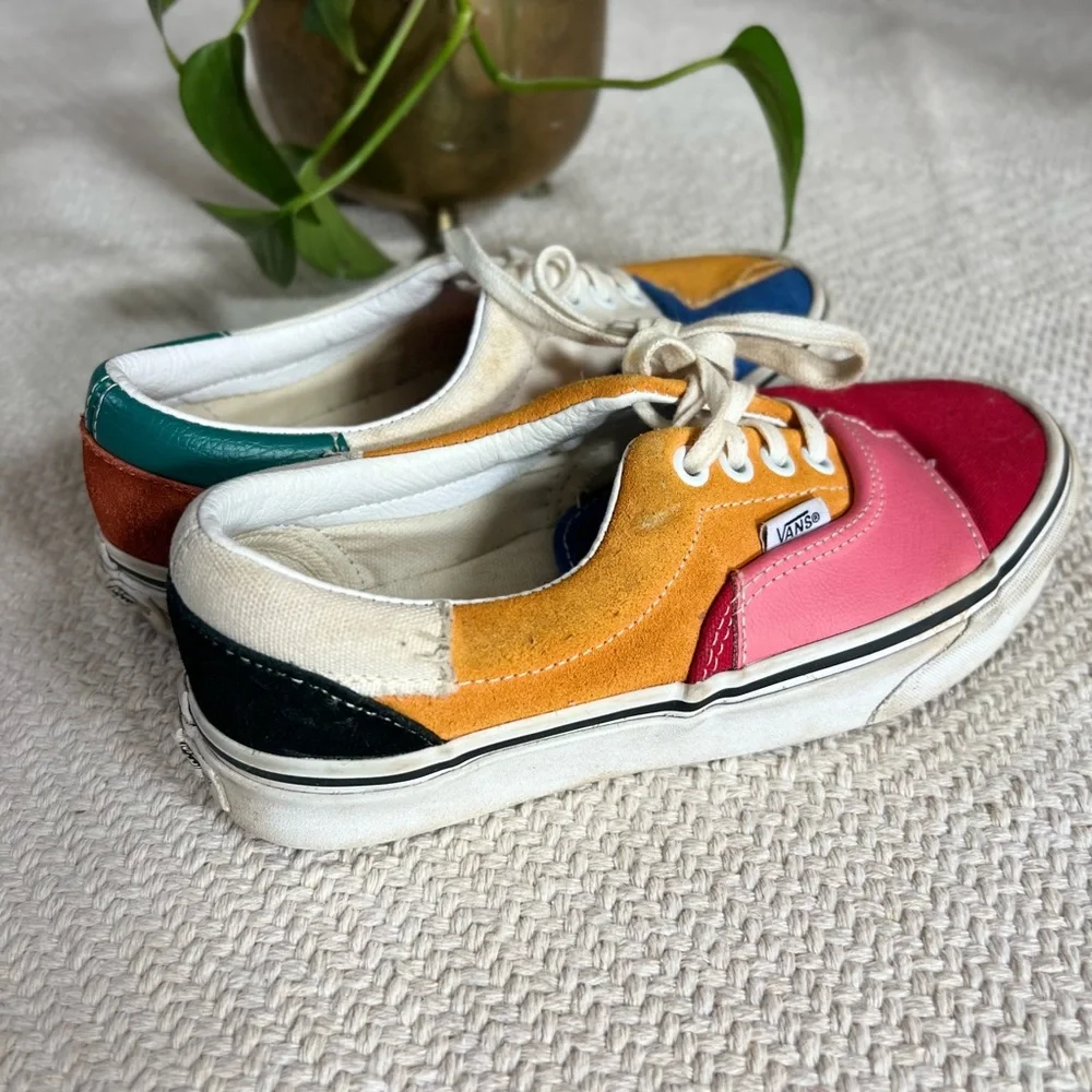 Vans Era Patchwork Multi Colorblock Suede & Canvas Low Top Sneakers - Picture 5 of 7